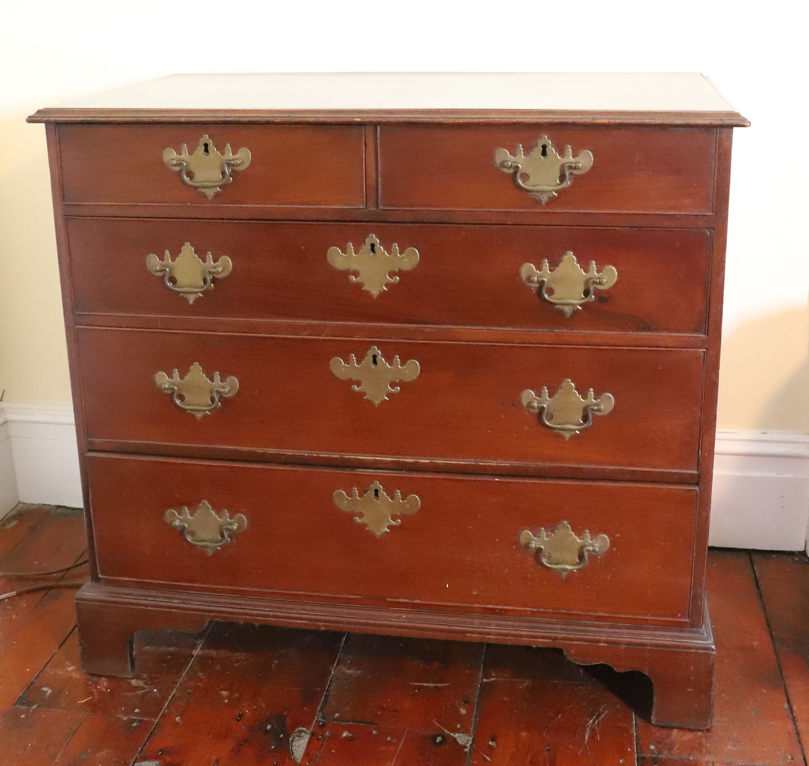 ANTIQUE GRADUATED CHEST OF DRAWERS (1 of 5)