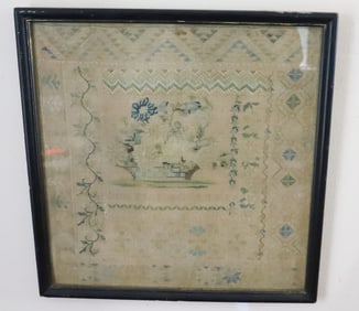 19TH C. FRAMED SAMPLER