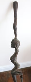 CARVED WALKING STICK.