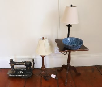 DECORATIVE LAMPS, SEWING MACHINE AND MORE