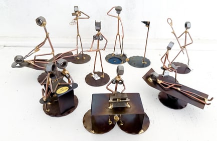 LOT OF (8) FOLK ART FIGURES