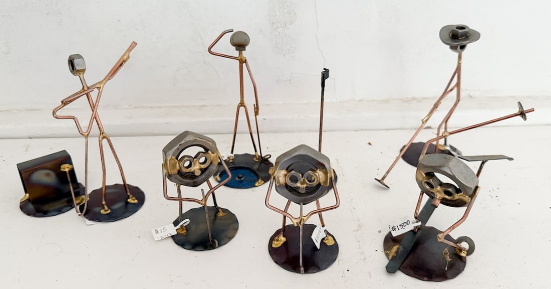 LOT OF (6) FOLK ART FIGURES: GOLFERS, SKIIER, GARDENER, ROCKER AND MORE. TALLEST 5" H. PLEASE READ CAREFULLY - THIS IS AN ONLINE ONLY AUCTION - Terms for Purchasing and Shipping of Auction Items. Please read carefully before bidd