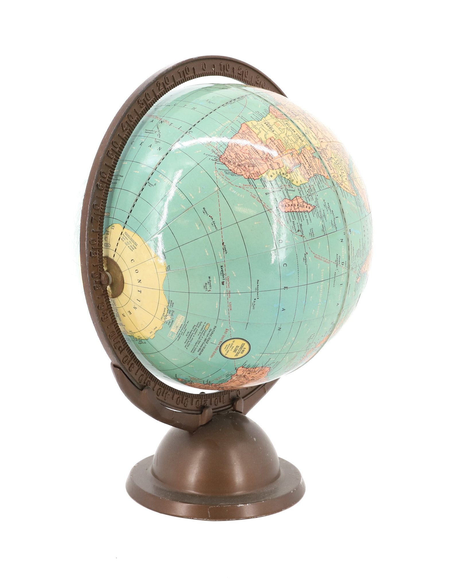 9" TERRESTRIAL GLOBE BY CRAM: 1930 / 1940S ERA. 12 3/4" H. PLEASE READ CAREFULLY - Terms for Purchasing and Shipping of Auction Items. Please read carefully before bidding. Hartzell?s Auction Gallery. Hartzell's Auction Gallery wi