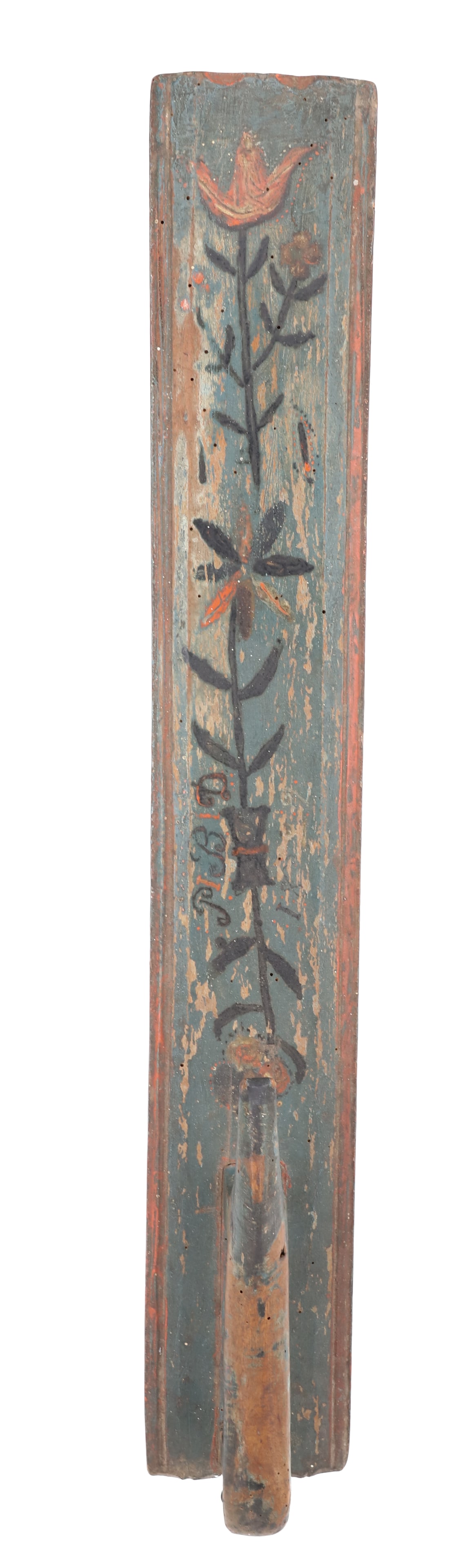 19TH C. CARVED EUROPEAN MANGLE BOARD (1 of 4)