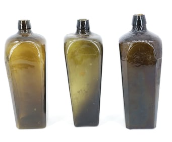 (3) ANTIQUE LIQUOR BOTTLES