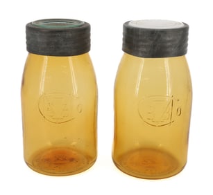 (2) REPRODUCTION AMBER JARS