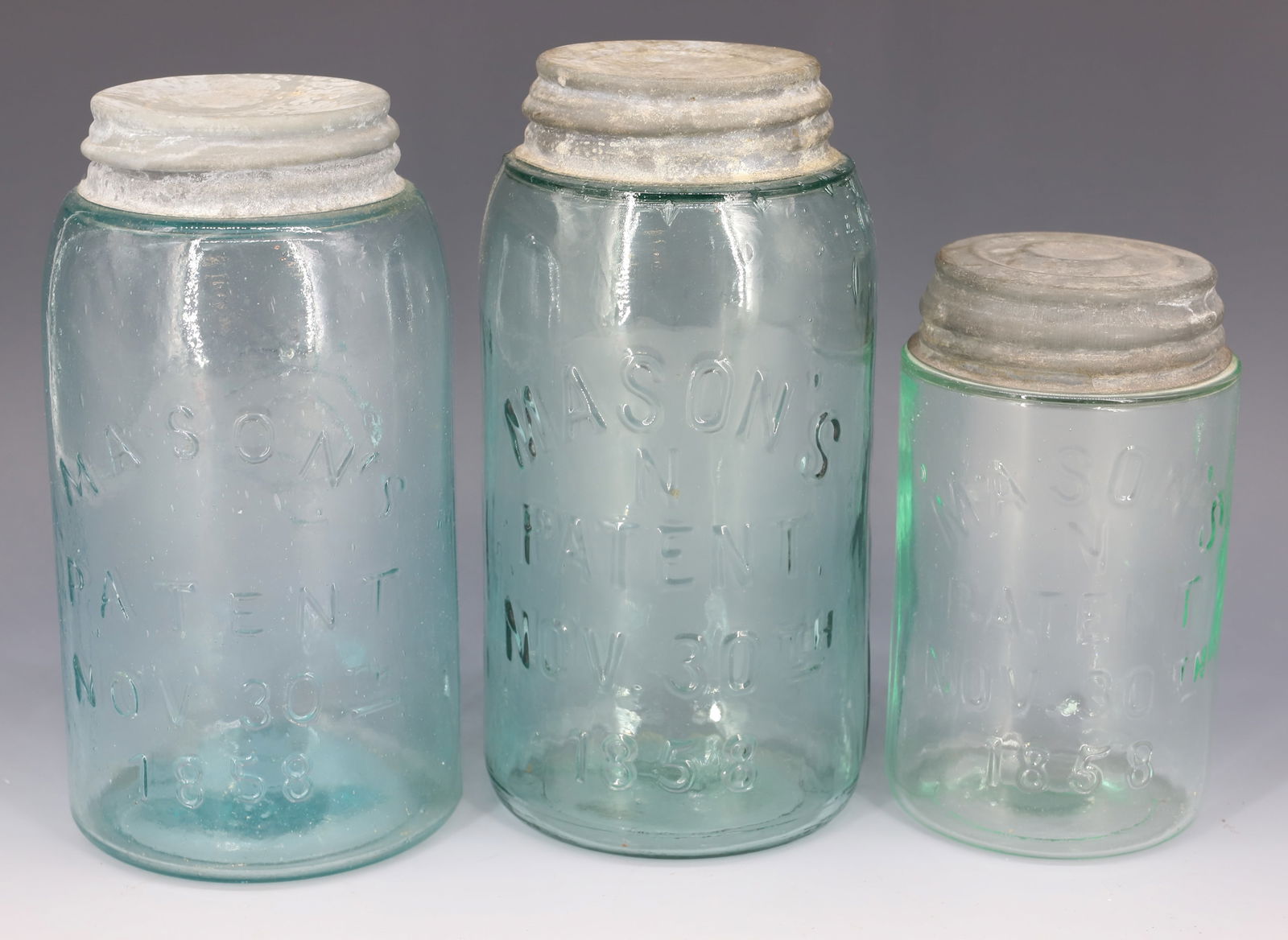 (3) MASON'S PATENT FRUIT JARS (1 of 5)