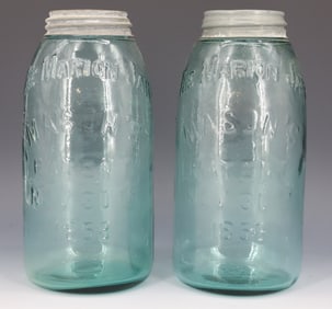 (2) "THE MARION JAR" MASON'S FRUIT JARS