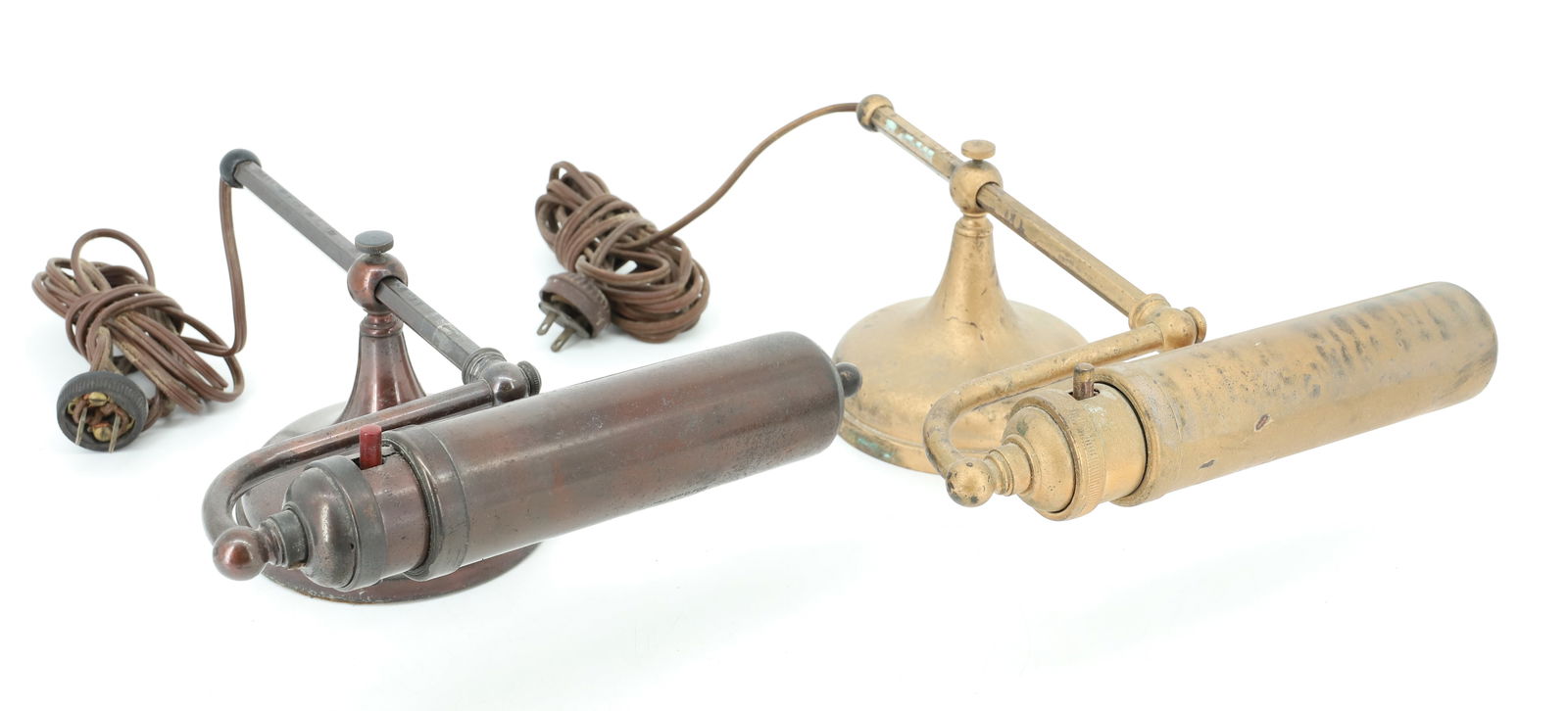 (2) VINTAGE PIANO LIGHTS: ONE GOLD PAINTED SURFACE. 11" L. PLEASE READ CAREFULLY - Terms for Purchasing and Shipping of Auction Items. Please read carefully before bidding. Hartzell?s Auction Gallery. Hartzell's Auction Galler