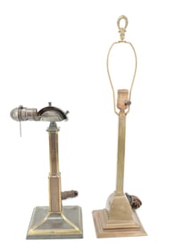 (2) VINTAGE BRASS TABLE LAMPS