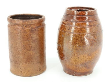 (2) POTTERY JARS