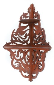FOLK ART CORNER BIRD SHELF