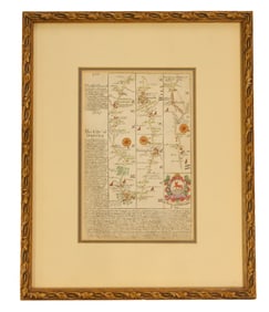 19TH C. FRAMED MAP, OXFORD