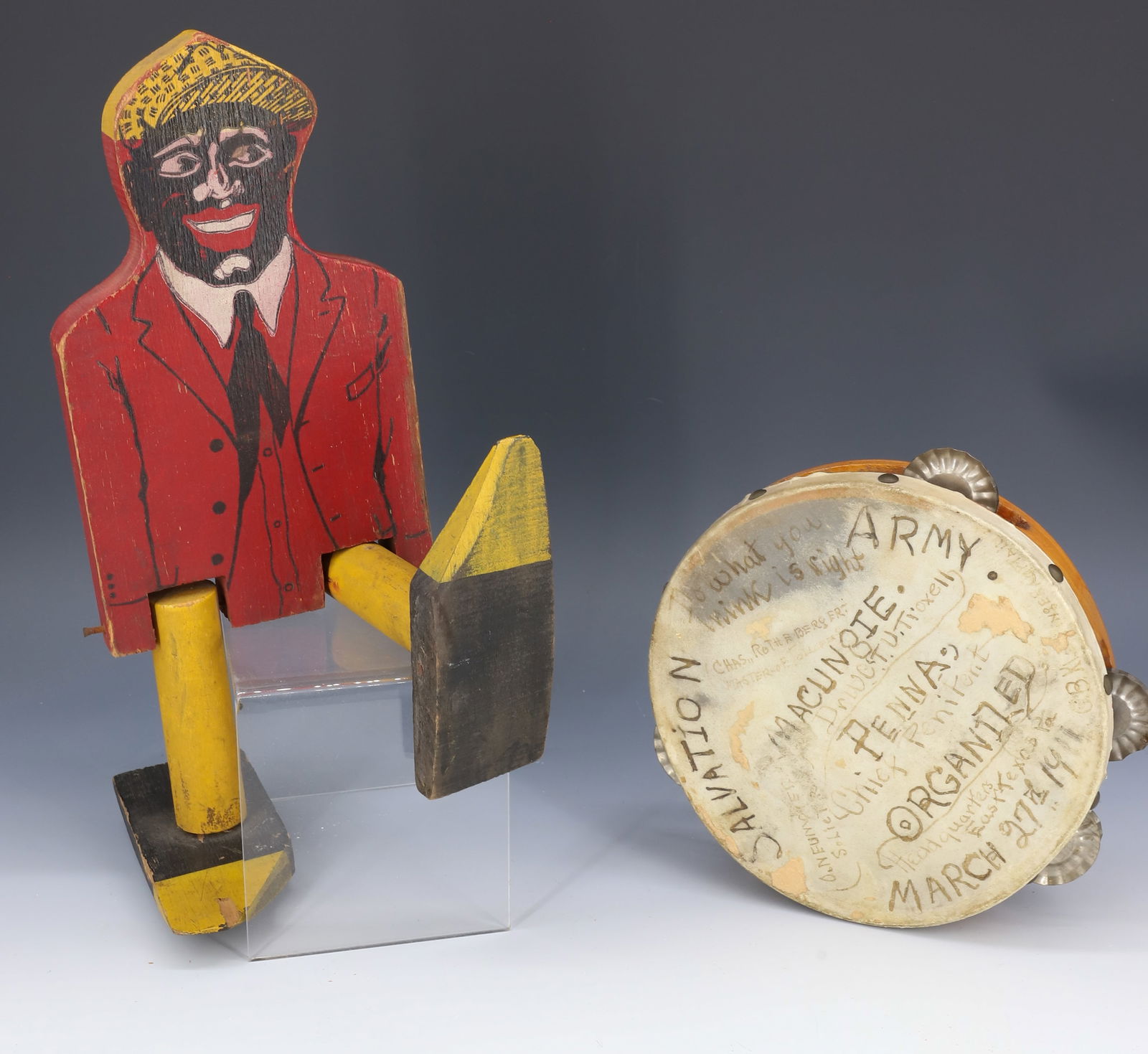 BLACK AMERICANA FIGURE AND TAMBOURINE (1 of 4)
