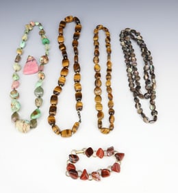 VINTAGE STONE BEAD STRANDS