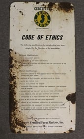 NJ FARM BUREAU CODE OF ETHICS SIGN