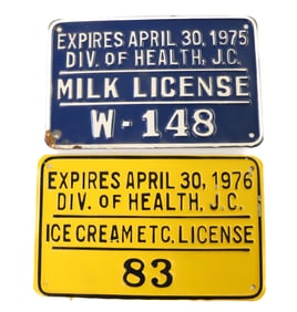 MILK AND ICE CREAM LICENSES