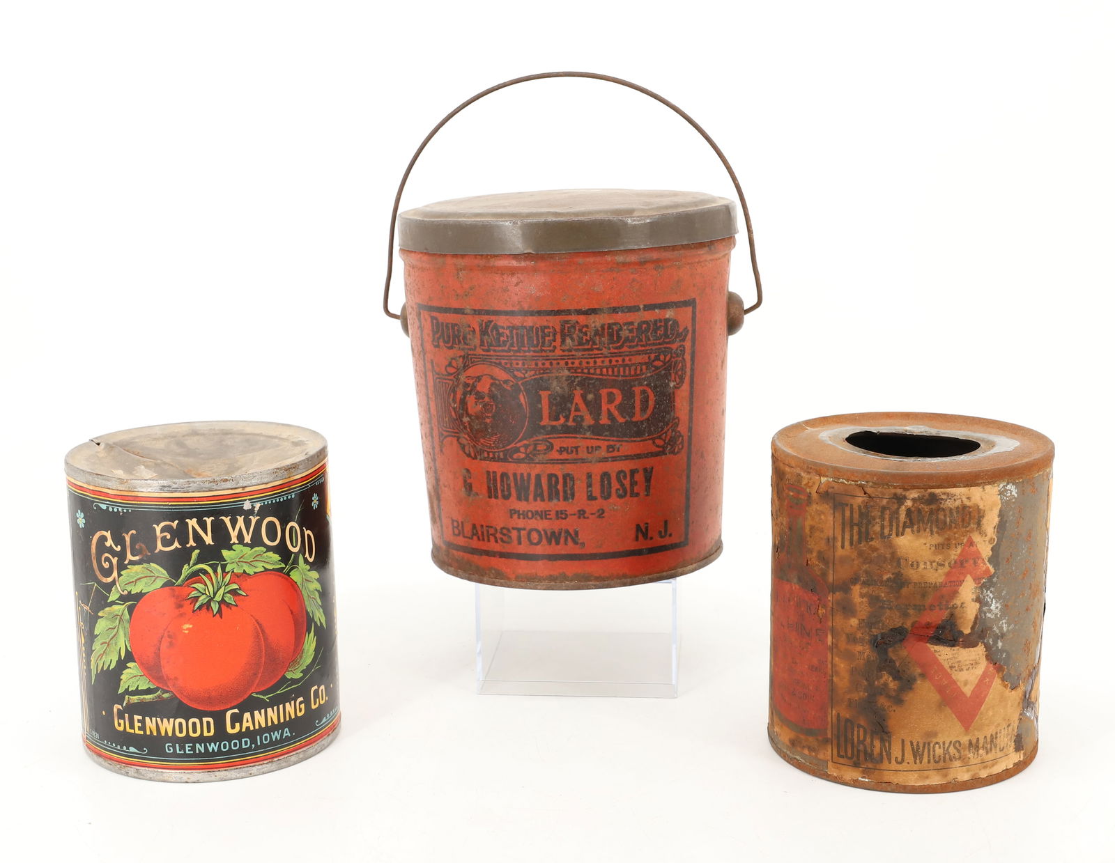 LOT OF ADVERTISING TINS / CANS (1 of 6)