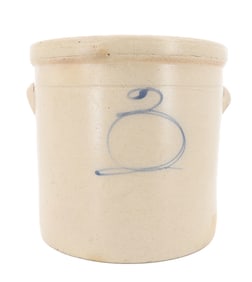 THREE-GALLON DECORATED CROCK