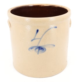 FOUR-GALLON DECORATED CROCK