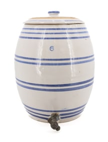 SIX-GALLON STONEWARE WATER COOLER