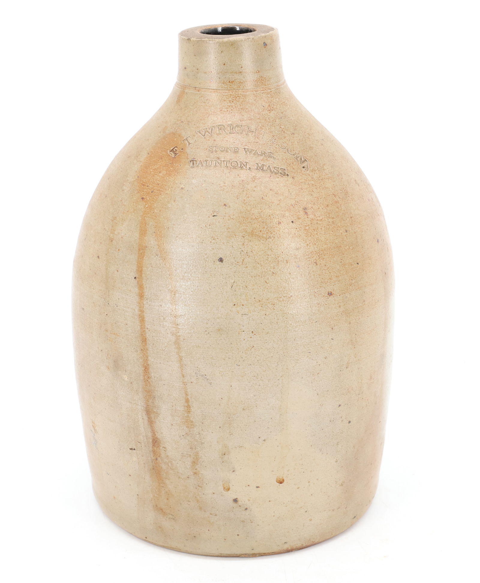 TAUNTON, MASS STONEWARE JUG (1 of 7)