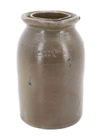 J. KEISTER & CO. STONEWARE JAR, CROCK
