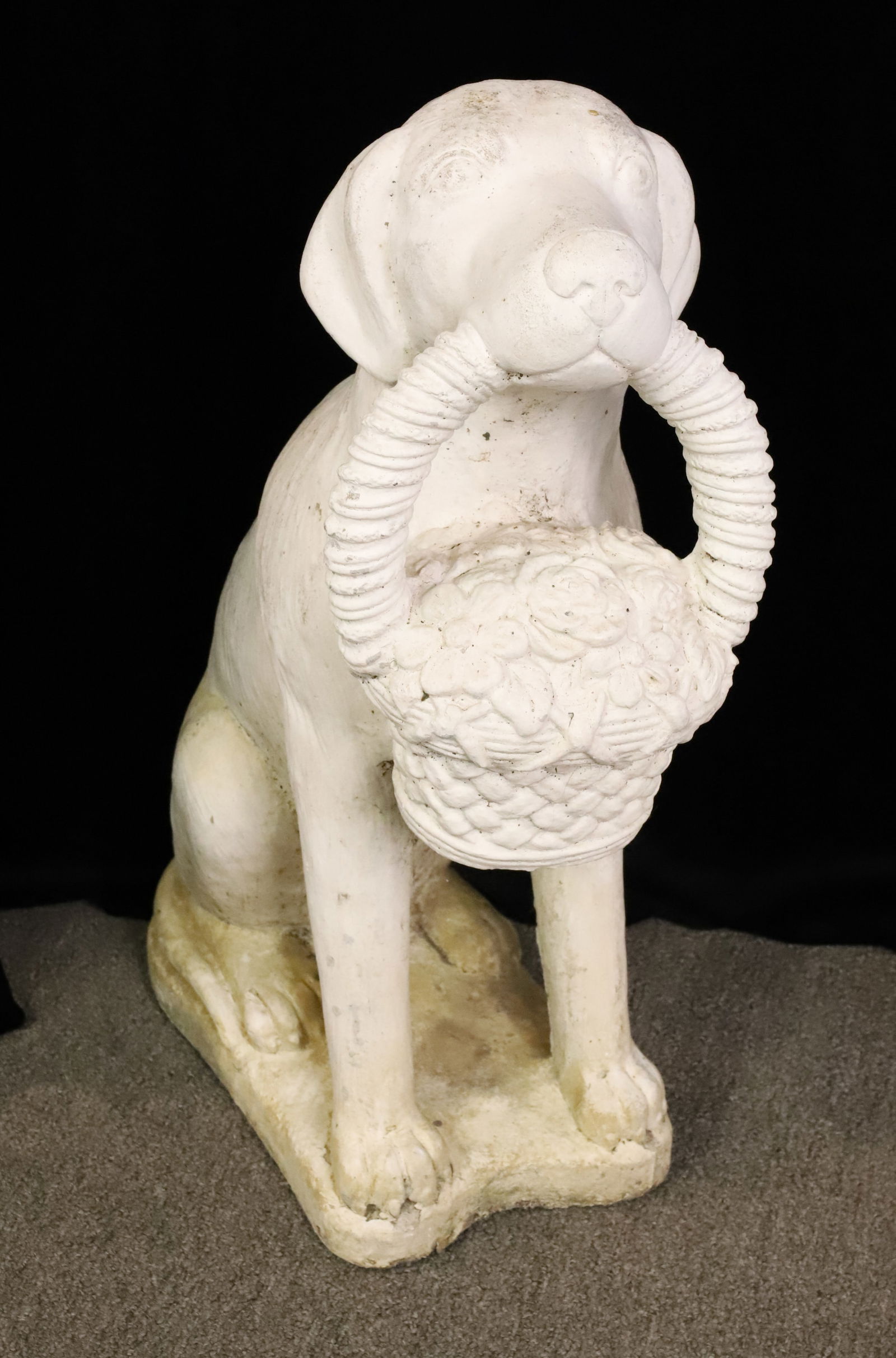 PAINTED CEMENT DOG (1 of 3)