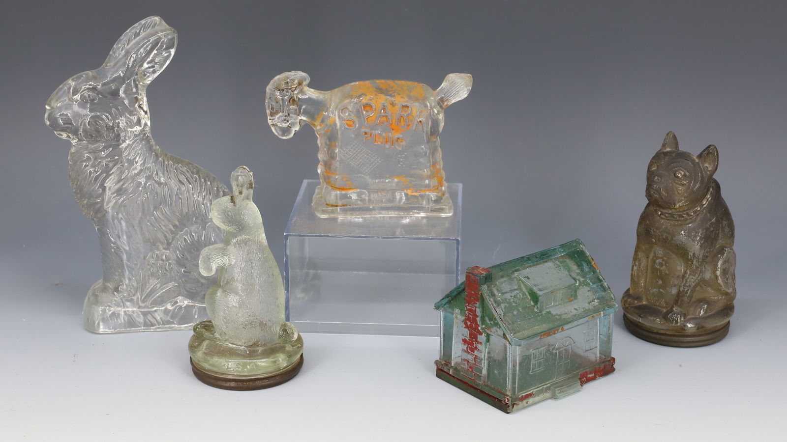 LOT OF GLASS CANDY CONTAINERS (1 of 3)