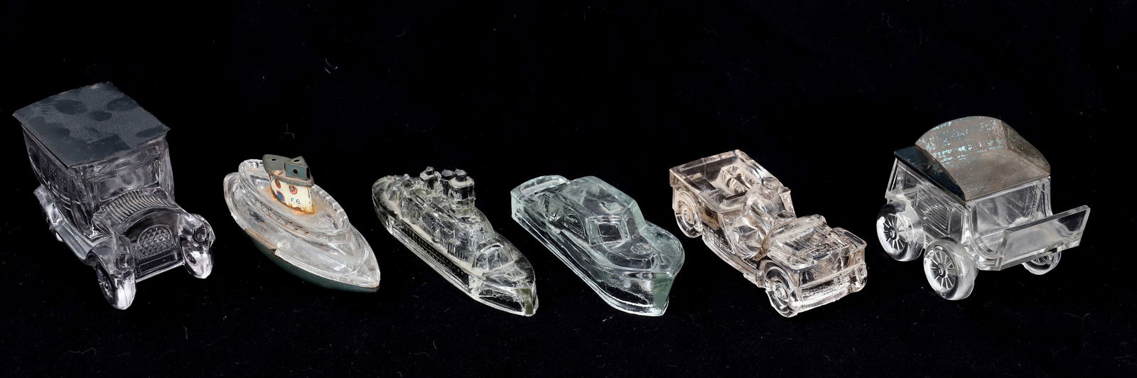 LOT OF GLASS CANDY CONTAINERS (1 of 7)