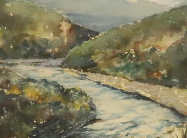 DELAWARE WATER GAP WATERCOLOR