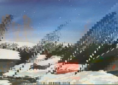 EDNA PALMER ENGELHARDT, WINTER WATERCOLOR