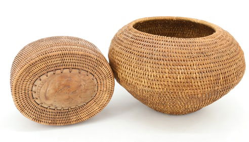 (2) TRIBAL BASKETS