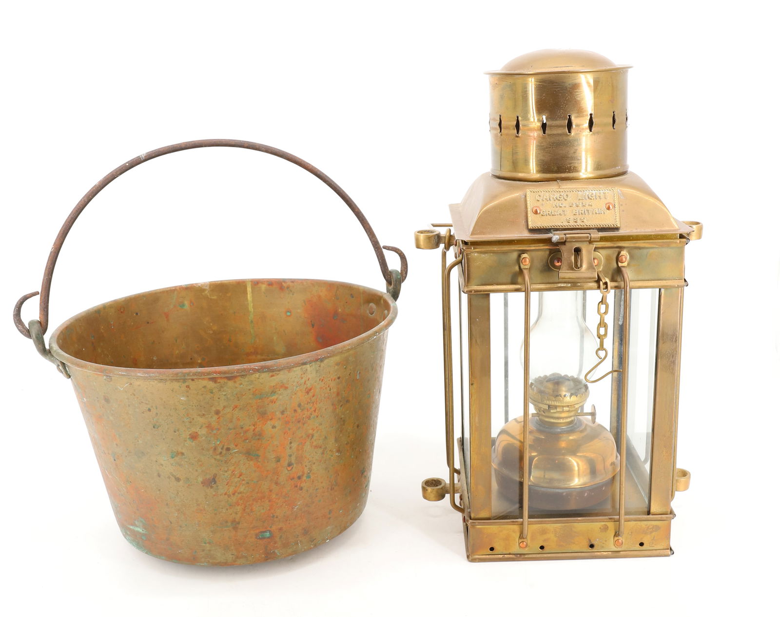 BRASS LANTERN AND PAIL (1 of 4)