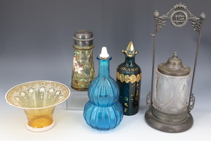 LOT OF VICTORIAN GLASSWARE