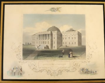 "CAPITOL OF THE U.S. WASHINGTON" ENGRAVING