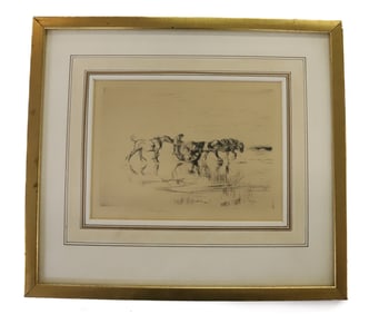 DRYPOINT ETCHING BY EDMUND BLAMPIED