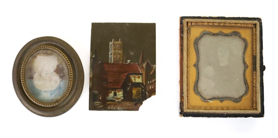 MINIATURE PORTRAIT, DAGUERREOTYPE AND PAINTING
