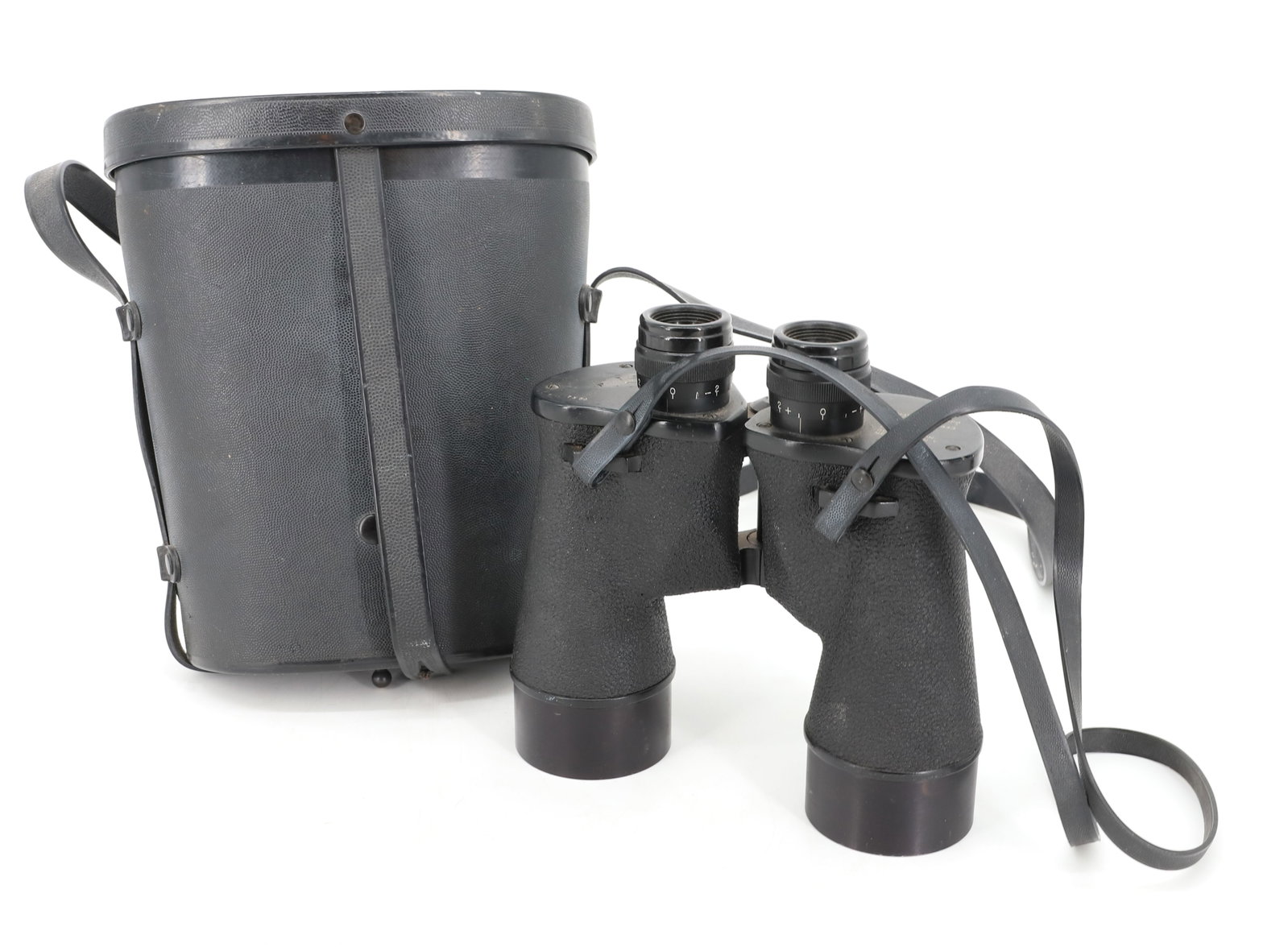 PAIR OF VINTAGE BINOCULARS: MRKD. U.S. NAVY BU SHIPS MARK 32 MOD. 7, ANCHOR OPTICAL CORP. NY. CASE MRKD. B&L. CASE 9" L. PLEASE READ CAREFULLY - Terms for Purchasing and Shipping of Auction Items. Please read carefully before bi