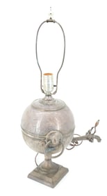 SILVERPLATED SAMOVAR CONVERTED TO LAMP