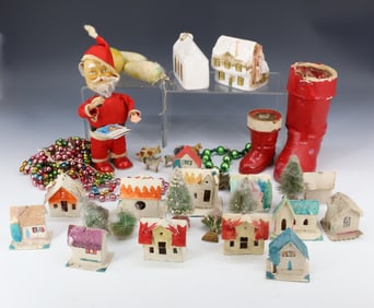 LOT OF VINTAGE CHRISTMAS DECORATIONS