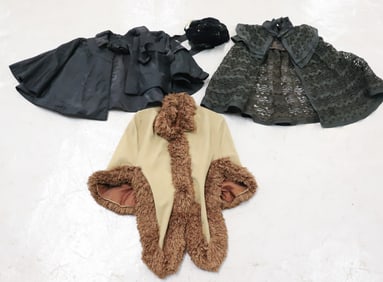 (3) ANTIQUE CAPES / SHAWLS