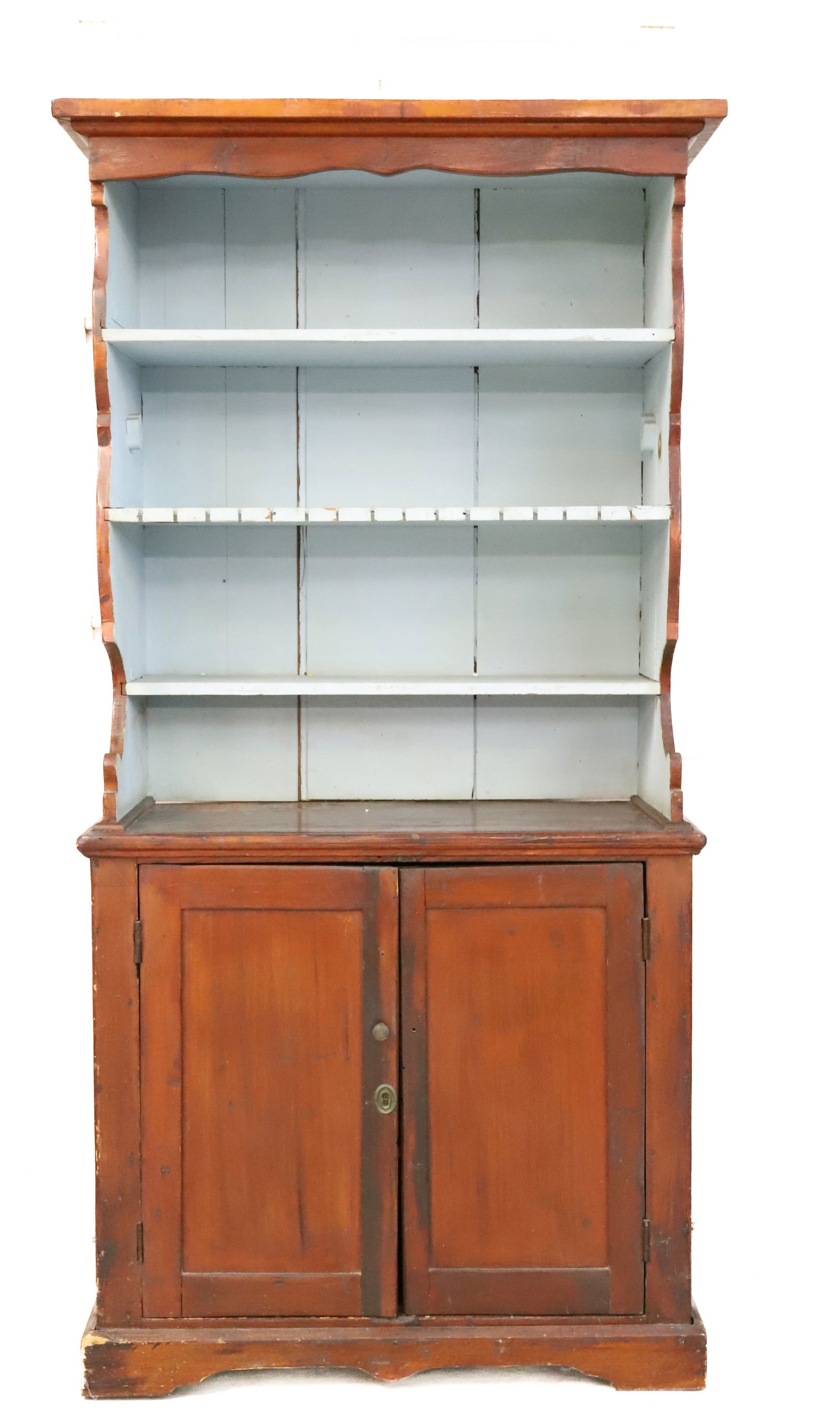 19TH C. TWO-PIECE COUNTRY CUPBOARD (1 of 5)