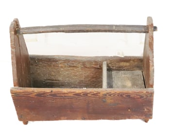 PRIMITIVE WOODEN FARRIER'S CADDY