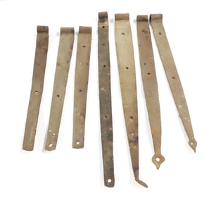 (7) IRON STRAP HINGES