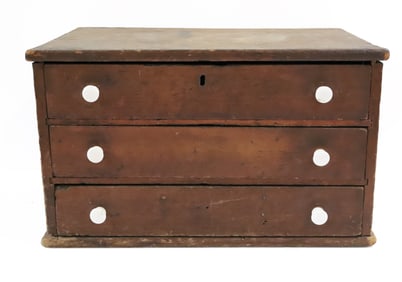THREE-DRAWER WOODEN CABINET