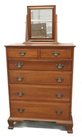 STICKLEY CHEST OF DRAWERS W/ MIRROR
