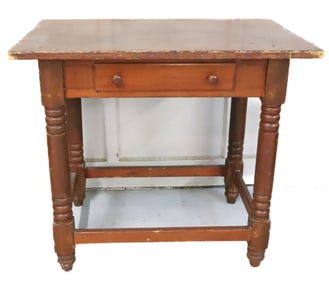 ANTIQUE STRETCHER BASE TABLE