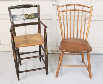 PAIR OF ANTIQUE CHAIRS.