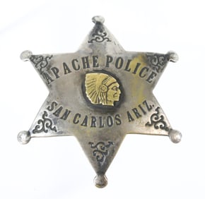 VINTAGE APACHE POLICE BADGE